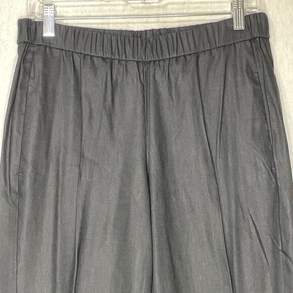 J. Jill Linen Stretch Pull-On Pants Size Small Black Old Money Office Business - Picture 4 of 12